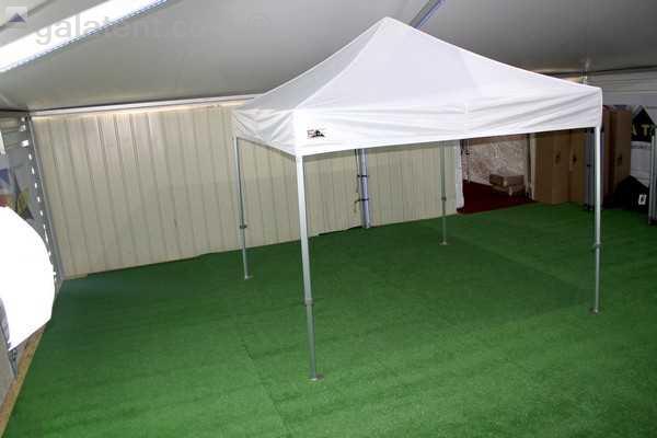 handleiding Gemarkeerd Gestreept 3m x 3m Easy UP Partytent Vouwtent PVC Pro-50 (Wit) | Gala Tent Nederland
